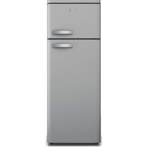 Swan SR11010GRNE Retro Grey Top Mounted Fridge Freezer 208L